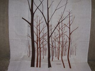 Vintage Marushka Textile Tree Print Unframed