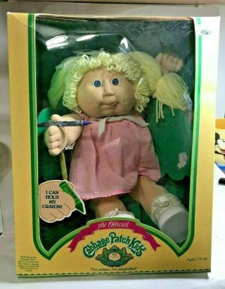 Vintage 1983/84 Cabbage Patch Kids Doll The Official Blond Hair,  Blue Eyes