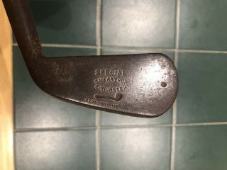 Antique Hickory Golf Club A Tom Stewart Special Iron Dot Inspection Mark