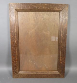 Vintage Arts & Crafts Mission Solid Oak Wooden 24 " X 16 " Photo Picture Frame