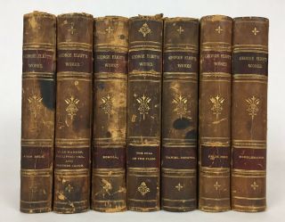 Antique Leather And Gilt Book Set 1886 George Eliot 