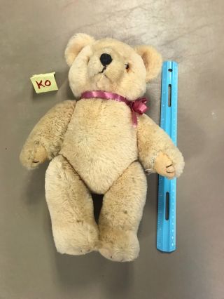 Vintage Pure Wool China Mohair Jointed Teddy Bear 12 Inch