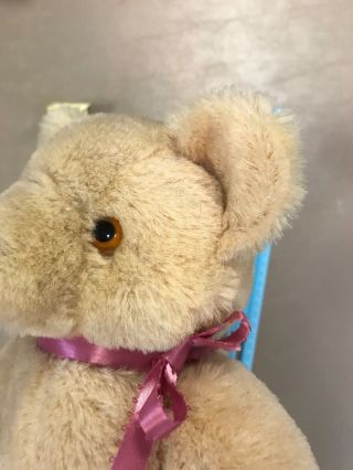 Vintage Pure Wool China Mohair Jointed Teddy Bear 12 inch 5