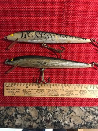 Vintage Rebel 7 1/2” Fishing Lures Pike Walleye Muskie 2 Qty