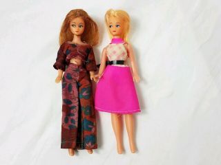 Vintage Topper Dawn Clone Doll Brunette Blonde 2 Dolls Hong Kong