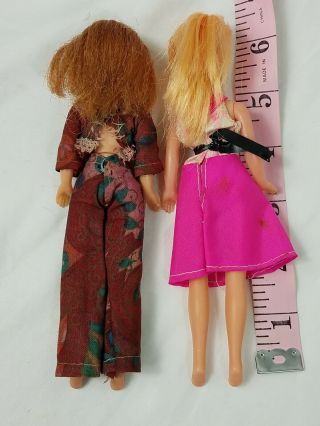Vintage Topper Dawn Clone Doll Brunette Blonde 2 Dolls Hong Kong 4