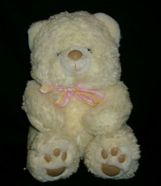11 " Vintage Russ Berrie Creampuff Creme Soft Teddy Bear Stuffed Animal Plush Toy