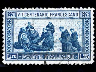 Postage Stamp Italy Vintage St Francis Death Photo Art Print Poster Bmp1413b