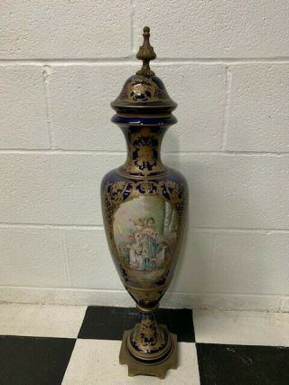 Antique 19th Century Hand Painted Porcelain Vase