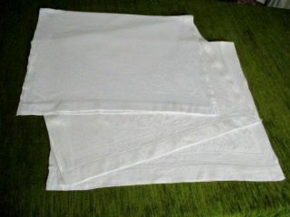 Antique Huckaback Hand Towels - Col.  X 3 - Irish Linen
