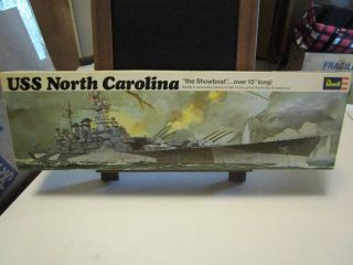 Vintage Unassembled Plastic Model Kit - Uss North Carolina