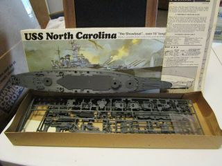 Vintage Unassembled Plastic Model Kit - USS North Carolina 5
