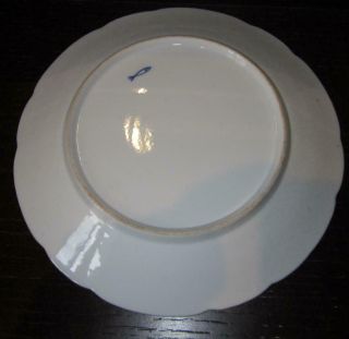 Antique NYON Swiss Meissen Style Continental Porcelain Plate - 1/2 4