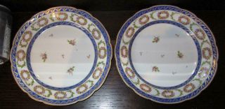 Antique NYON Swiss Meissen Style Continental Porcelain Plate - 1/2 7