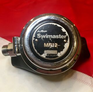 Vintage Amf Swimaster Mr12 Scuba Regulator 2nd Stage Reg Serial No.  44995 Chrome
