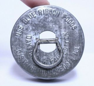 Antique Tin Advertising Blue Ribbon Foods Biscuit Cookie Cutter