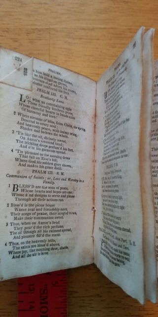 Vintage antique 1830 Bible Book of Psalms,  Hymns,  Language of the Testament. 2