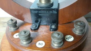 Antique Philip Harris & Co Galvonometer Mahogany & Brass No 11155 3
