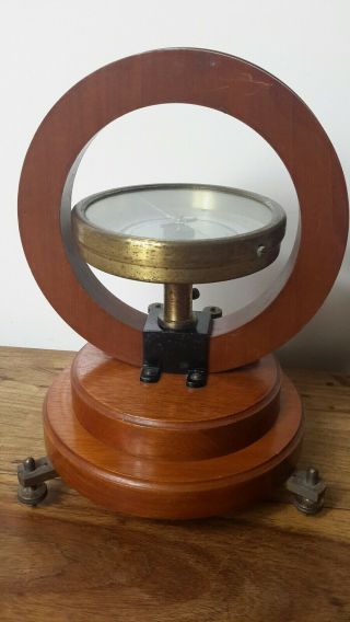 Antique Philip Harris & Co Galvonometer Mahogany & Brass No 11155 5