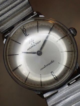 Vintage 1960’s Hamilton Automatic Men’s Watch Runs W Jb Champion Band