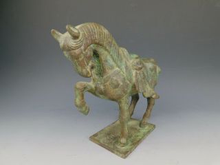 Old Fine Art Heavy Bronze Chinese Tang Dynasty Tomb Horse Sculpture Statue 3