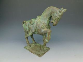 Old Fine Art Heavy Bronze Chinese Tang Dynasty Tomb Horse Sculpture Statue 4