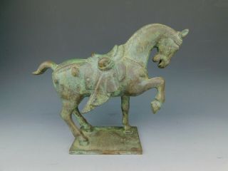 Old Fine Art Heavy Bronze Chinese Tang Dynasty Tomb Horse Sculpture Statue 5