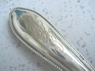 STERLING SILVER ANTIQUE Shoe Glove Button Hook Fancy Font INITIALED 