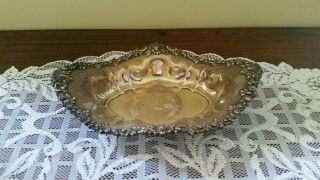 Antique Sterling Silver Candy Dish Bowl 9 " X6 1/4 " Not Scrap