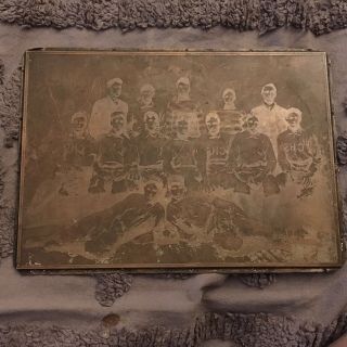 Antique Baseball Team Copper Photographic Printing Plate