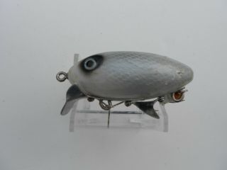 Vintage Spence Water Scout Old Wood Fishing Lure In Silver Scale