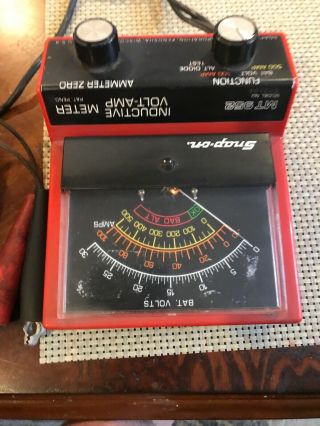 Vintage Snap On Mt952 Inductive Volt - Amp Meter