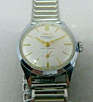 Vintage Steel Oris Watch With Sub Second Dial 461 Kif