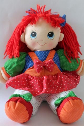 Vtg Hk City Toys Soft Cloth/stuffed Colorful Rag Doll 16 " (x11)