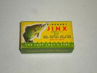 Vintage Empty Box For A Rinehart Jinx Fishing Lure - Color Code Ps