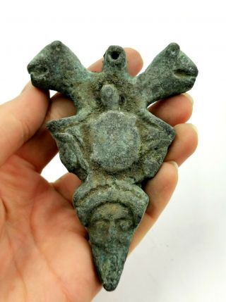 Rare Vikigng Ca.  900 Ad Bronze Ritual Amulet Shaped Like Dragon Fafnir - R 604