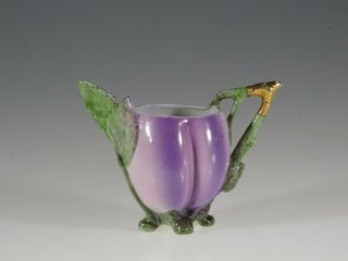 Antique Aesthetic Movement Purple Plum Figrual Creamer,  England C.  1891