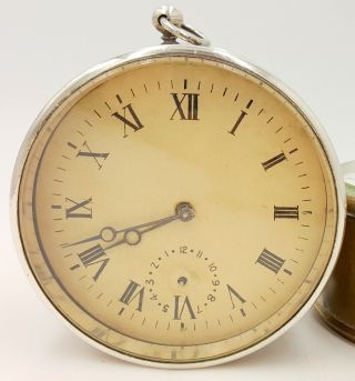 Antique Sterling Silver French Depose Alarm Clock Movement