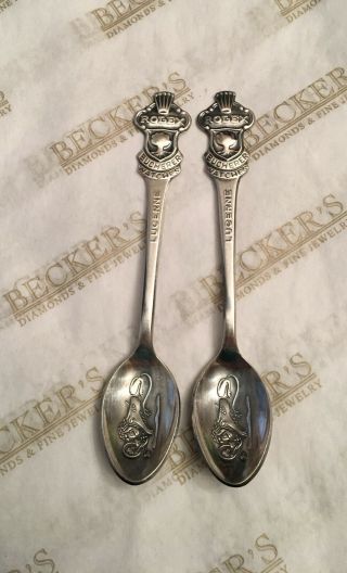 Rolex Bucherer Watches Lucerne Spoons With Lion Bowls,  Silver Plate