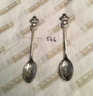 Rolex Bucherer Watches Lucerne Spoons with Lion Bowls,  Silver plate 4