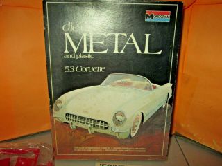 Vintage Monogram Die Cast Metal Body 1953 Corvette Model Kit 6100 1:24