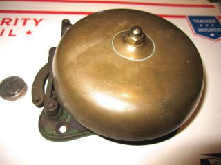 Antique Unknown Maker Spring Loaded Bell In Good 5 " Diameter