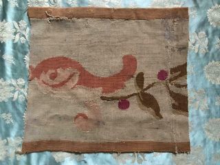 43cm LARGE SCALE TIMEWORN 19th CENTURY FRENCH AUBUSSON TAPESTRY FRAGMENT 149 2
