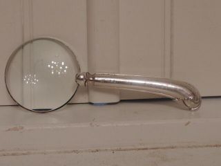Antique Sterling Silver Ornate Handled Magnifying Glass Hallmark Sheffield 1912