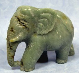 Fine And Large Jadeite Jade Elephant - - Beautifully Carved