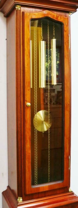 Vintage Hermle 3 Weight Musical Westminster Chime Longcase Grandfather Clock 5