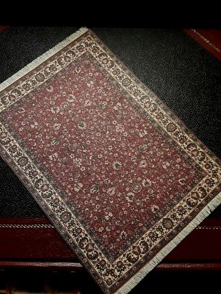 One Dollhouse Size Oriental Style Rug By Macdoc 1:12 Scale 9 1/2 " X 6 1/2 "