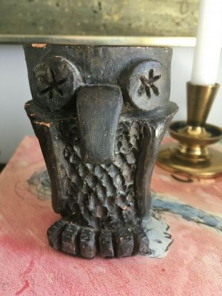 Vintage Mid Century Modern Ceramic Clay Owl Pottery / Vase Vessel