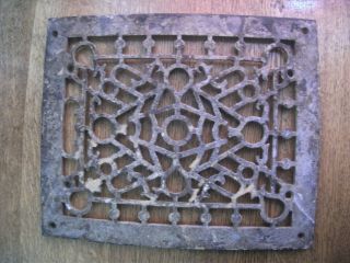 Antique Cast Iron Floor Register Heat Vent Grate 11 5/8 " × 9 3/4 " Reclaimed