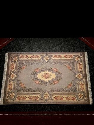 One Dollhouse Size Oriental Style Rug By Macdoc 1:12 Scale 9 5/8 " X 5 3/4 "